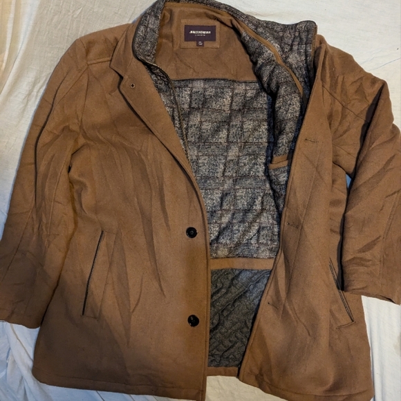 Johnston and Murphy XXL brown wool coat - Picture 12 of 14